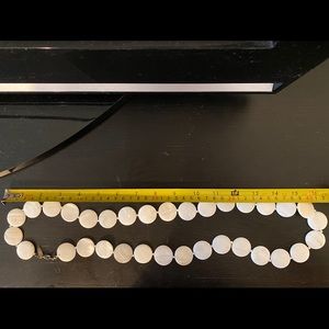 Mother of Pearl flat disc necklace